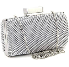 Load image into Gallery viewer, Jessica McClintock Women's Christiana Ball Mesh Minaudiere Silver Handbag