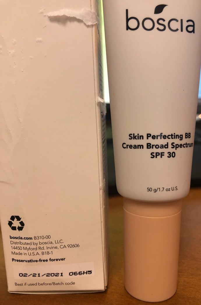 BOSCIA Skin Perfecting BB Cream Broad Spectrum SPF 30 VENICE TONE PRE-OWNED IN BOX