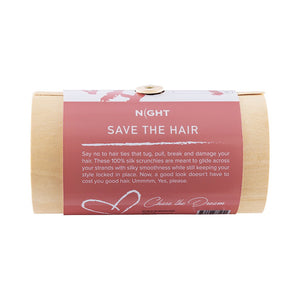 NEW Night Save The Hair 100% Silk Scrunchies 6 Pack