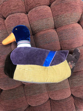 Load image into Gallery viewer, Pre Owned Vintage Fabric Hand Made Stuffed Duck