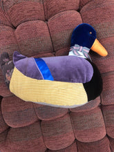 Load image into Gallery viewer, Pre Owned Vintage Fabric Hand Made Stuffed Duck