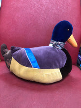 Load image into Gallery viewer, Pre Owned Vintage Fabric Hand Made Stuffed Duck