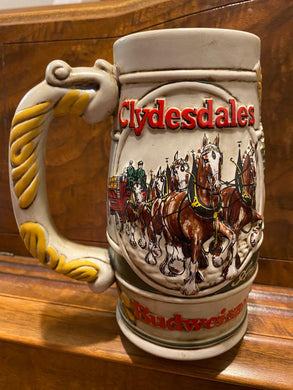 Pre Owned Clydesdales Budweiser Beer Mug Ceramarte Brazil