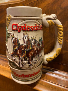 Pre Owned Clydesdales Budweiser Beer Mug Ceramarte Brazil