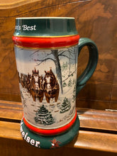 Load image into Gallery viewer, Pre Owned 1991 Anheuser Busch Budweiser Beer Mug The Season&#39;s Best Brazil