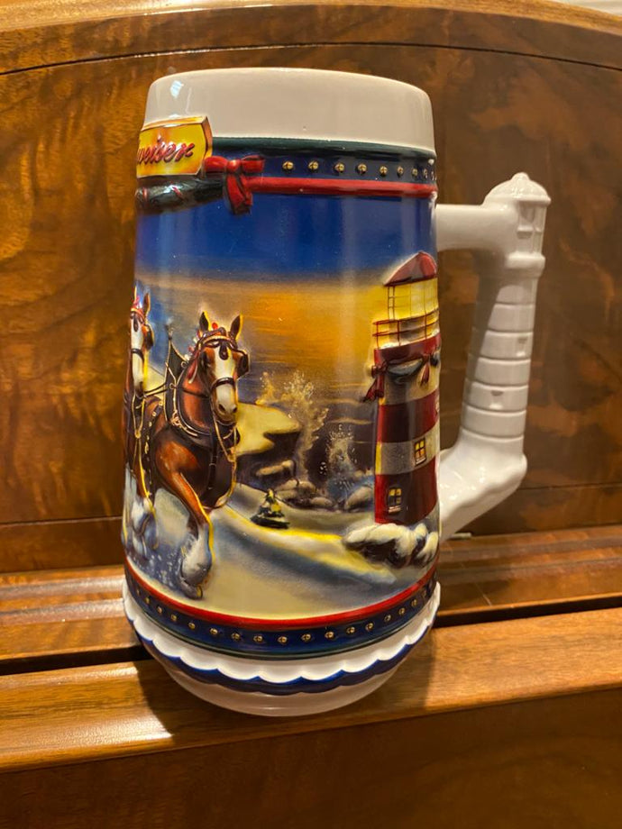 Pre Owned 2001 Anheuser Busch Budweiser Beer Mug Horse Ceramarte Brazil