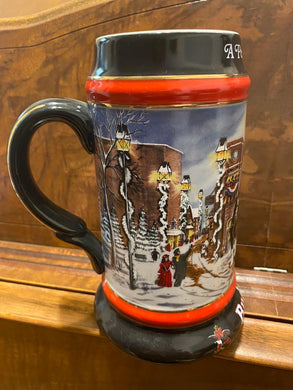 Pre Owned 1992 Anheuser Busch Budweiser Beer Mug Ceramarte A Perfect Christmas