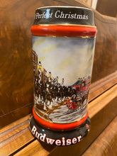 Load image into Gallery viewer, Pre Owned 1992 Anheuser Busch Budweiser Beer Mug Ceramarte A Perfect Christmas