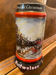 Pre Owned 1992 Anheuser Busch Budweiser Beer Mug Ceramarte A Perfect Christmas