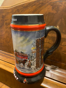 Pre Owned 1992 Anheuser Busch Budweiser Beer Mug Ceramarte A Perfect Christmas