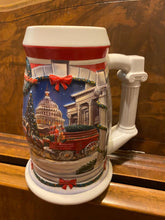 Load image into Gallery viewer, Pre Owned Anheuser Busch Budweiser Beer Mug Holiday At The Capitol 2001 Holiday Stein