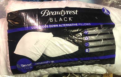 Beautyrest Black Luxurious 400 Thread Count Down Alternative Pillows 2 pack king