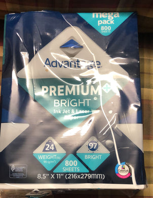 Advantage Premium Bright Ink Jet & Laser Paper 800 sheets