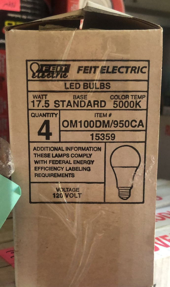 NEW OPEN BOX FEIT ELECTRIC LED Bulbs 17.5W Standard 120V Missing One
