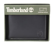 Load image into Gallery viewer, Timberland Men&#39;s Genuine Leather Passcase Credit Card Id Billfold Wallet (black)