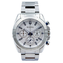 Load image into Gallery viewer, NEW Bulova 96B307 Stainless Steel White Dial Chronograph Men&#39;s Quartz Watch