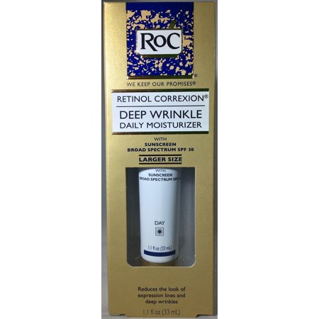 New Roc Retinol Correxion Deep Wrinkle Daily Moisturizer with Sunscreen Broad Spectrum SPF 30,   1.1 Ounce with box