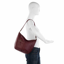 Load image into Gallery viewer, New The Sak Leather Iris Large Hobo Shoulder Bag - Slate dark red Sealed authentic 100%