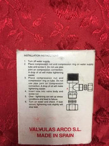 ARCO ANGLE STOP VALUE 1/4 TURN