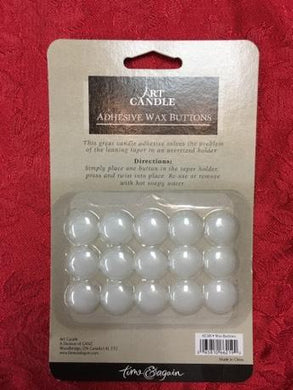 Art candle adhesive wax buttons