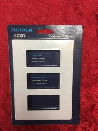 Lutron Claro Screwless Wall Plates 3 Gang CW-3-WH