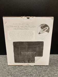 PURE ENRICHMENT PureRelief XXL Ultra Wide Microplush Heating Pad  20"x24" (GRAY)