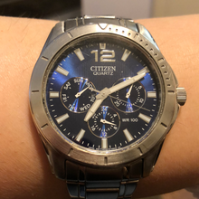 Load image into Gallery viewer, Citizen Multifunction Blue Dial Stainless Steel Mens Watch AG8300-52L