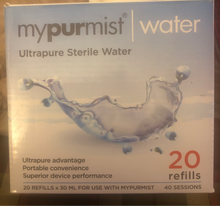 Load image into Gallery viewer, My PurMist Ultrapure Sterile Water 30ml-15 sessions open box -