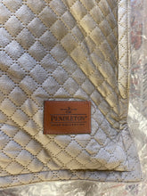 Load image into Gallery viewer, OB Pendleton Weighted Blanket 48x72 Therapeutic 400TC Cotton Fabric 15 lb Beige