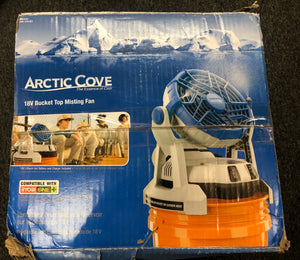 Pre-owned Arctic Cove Misting Bucket Top Fan Portable 18 V Two Speed Cordless Easy to Use