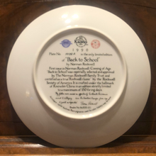 Load image into Gallery viewer, Norman Rockwell Collector Edition Plates Back to School
