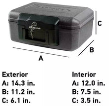 Load image into Gallery viewer, Pre Owned Sentry Fire Chest Fireproof Lock Box Hidden Money Cash Document Media Gun Safe