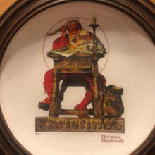 Load image into Gallery viewer, Norman Rockwell "Letter to Santa" 1980 Gorham Christmas Plate
