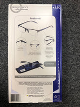 Load image into Gallery viewer, Design Optics by Foster Grant semi-rimless flexible classic Reading Glasses 3-pack/2.50