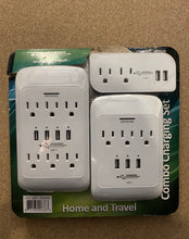 Load image into Gallery viewer, Home &amp; Travel Combo Charging Set - 11 AC Outlets + 9 USB Ports Surge Protection