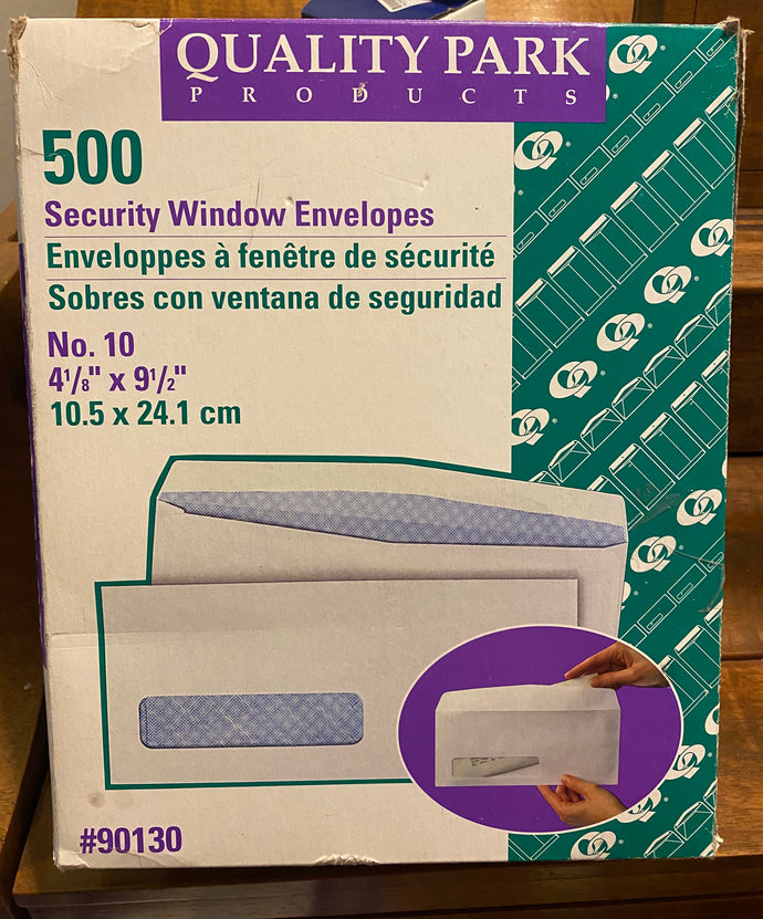 New  Quality Park Window Envelope, Address Window, #10, 4 1/8 x 9 1/2