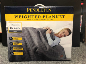 NEW Pendleton Weighted Blanket 48x72 Therapeutic 400TC Cotton Fabric 15 lb