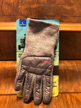 Load image into Gallery viewer, New HEAD Junior Hybrid Touchscreen Gloves LT Gray Heather Pink Large Ages 10-14 grey striped