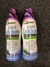 Load image into Gallery viewer, Reviva Liquid Calcium 32 Ounces, Blueberry 2 pack sealed