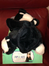 Load image into Gallery viewer, New open box Little Miracles Skunk Animal Hugs Hooded Black Blanket with plush