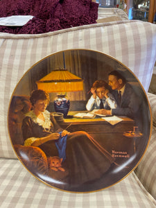 Norman Rockwell's "Father's Help" Collector Plate