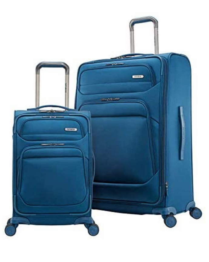 Pre owned Samsonite Epsilon NXT 2-piece Softside Spinner Luggage Set 27”& 20” Blue