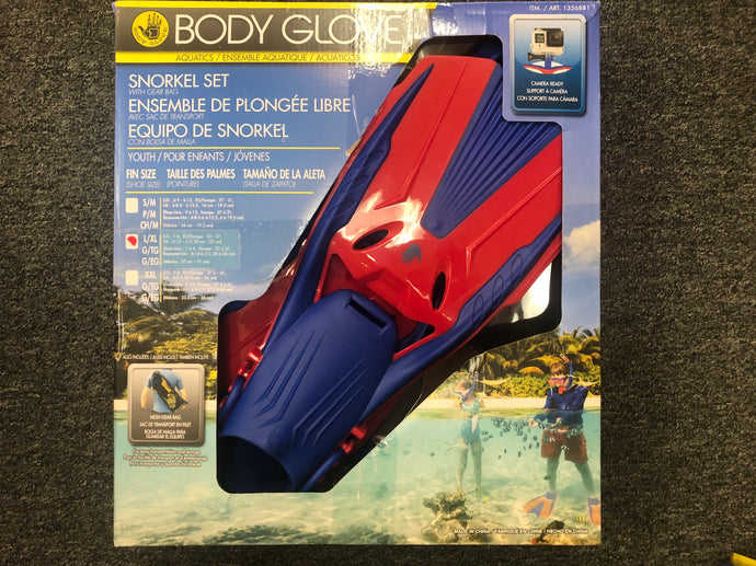 Body Glove Aquatics Snorkel Set With Gear Bag L/XL