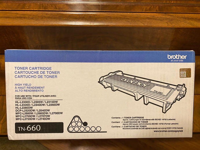 NEW GENUINE - BROTHER TN-660 BLACK TONER CARTRIDGE - HL-L2360DW SEALED