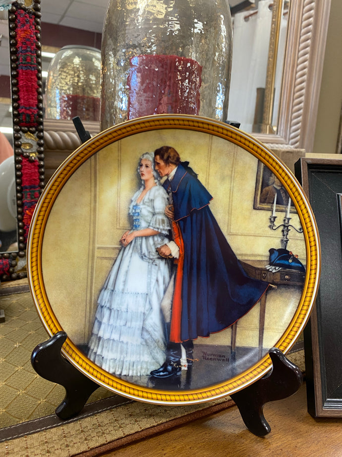 The Unexpected Proposal, Norman Rockwell Plate, 1986