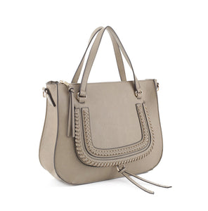 Alyssa Whipstitch Satchel color light tope