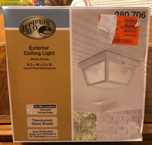 Load image into Gallery viewer, Brand new Hampton Bay 280-706 Glossy White 2-Light Outdoor Flush Mount