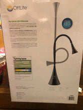 Load image into Gallery viewer, OttLite White Flexible LED Desk Lamp Light 5V USB Port - 3 Way - PL-0073-USB