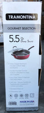 Load image into Gallery viewer, New open box Tramontina 5.5 Quart Nonstick Deep Saute Pan Nonstick Red