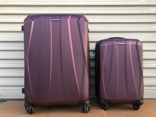 Load image into Gallery viewer, Pre owned Samsonite hard shell purple luggage 2 piece set